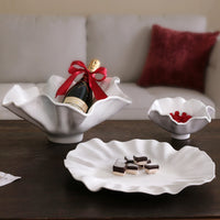 Vida Bloom Small Deep Bowl (White) - Bowl Detail | Bone & Brass