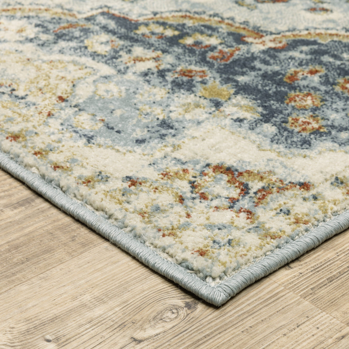 Branson Blue Multi-Colored Traditional Rug