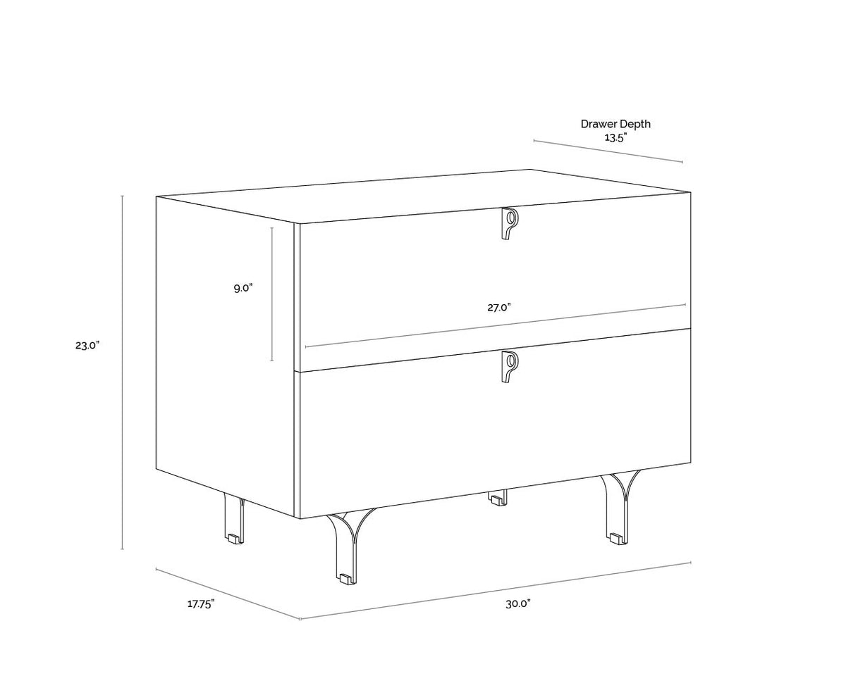 Celine Large - Cream Nightstand