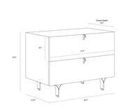 Celine Large - Cream Nightstand