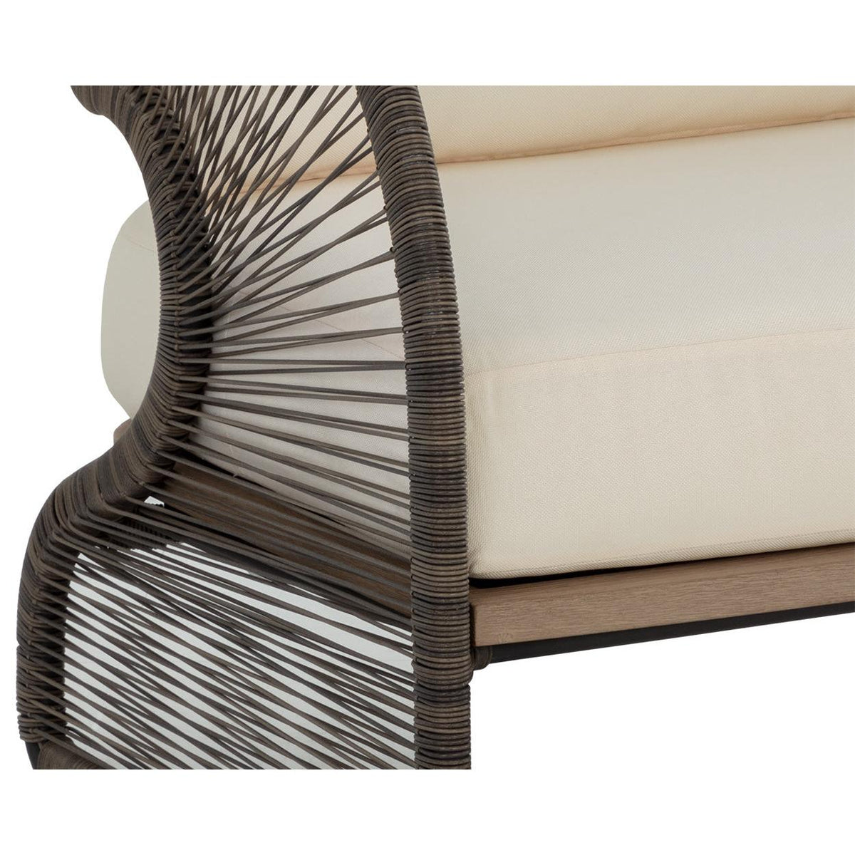 Toulon Ivory & Grey Woven Outdoor Lounge Chair