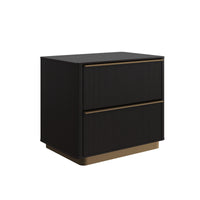 Kalla Charcoal & Brass Nightstand