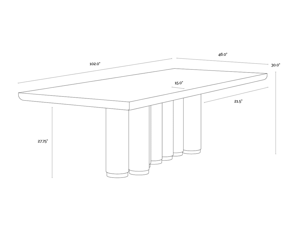 Salix 102" Dining Table