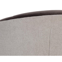 Sheva Grey & Dark Ash Fabric Dining Armchair - Chair Detail | Bone & Brass