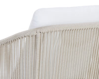 Allariz Dining Greige - Stinson White Armchair