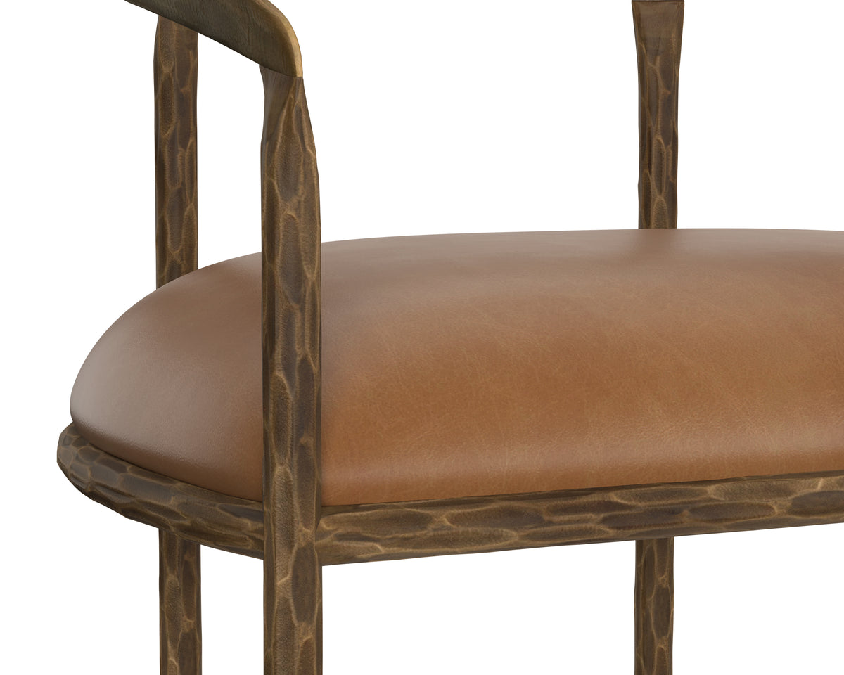 Zanatta Dining Tan Leather Armchair