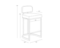 Larissa Napa Cognac / Rhea Light Barley Counter Stool