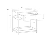 Rebel Small - Gold - Charcoal Grey Nightstand