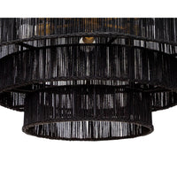 Alyssa Black Jute Chandelier, Small