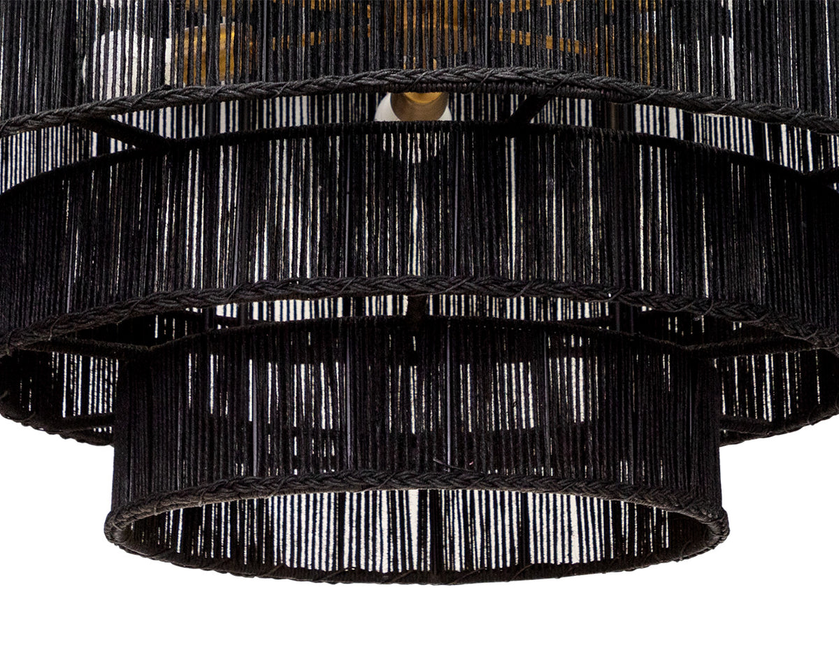 Alyssa Black Jute Chandelier