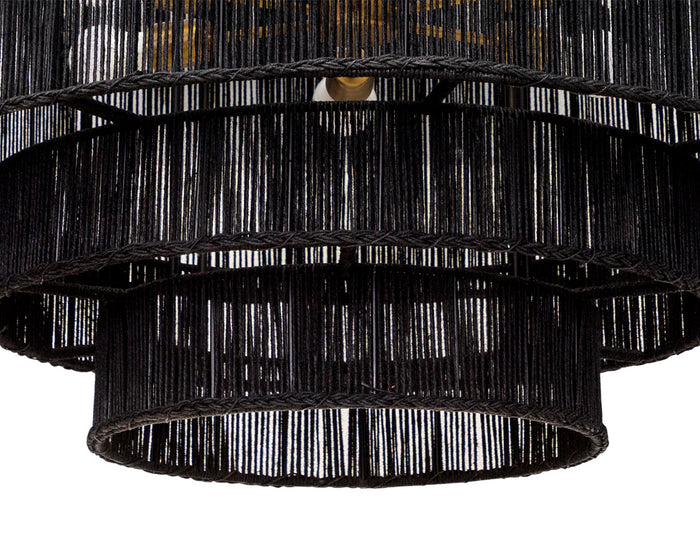 Alyssa Black Jute Chandelier