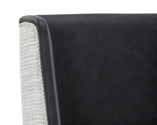 Joplin Cantina Black / Vera White Pepper Counter Stool
