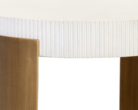 Cavette End White Table