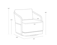 Allariz Swivel Warm Grey - Gracebay Light Grey Armchair