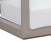Tavira Greige & White Outdoor Lounge Chair