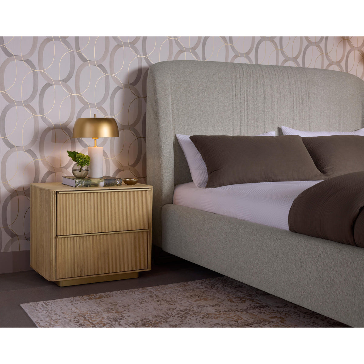 Kalla Rustic Oak Nightstand