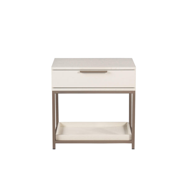 Rebel Nightstand - Small - Champagne Gold - Cream