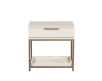 Rebel Small - Champagne Gold - Cream Nightstand
