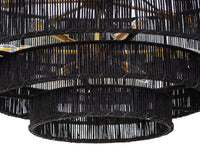 Lumina Black Jute Chandelier
