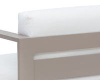 Tavira Greige & White Outdoor Lounge Chair