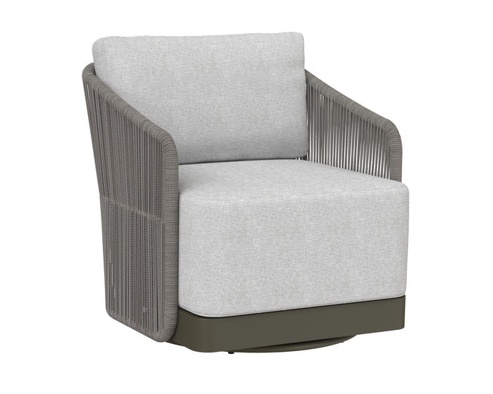 Allariz Swivel Warm Grey & Light Grey Outdoor Armchair