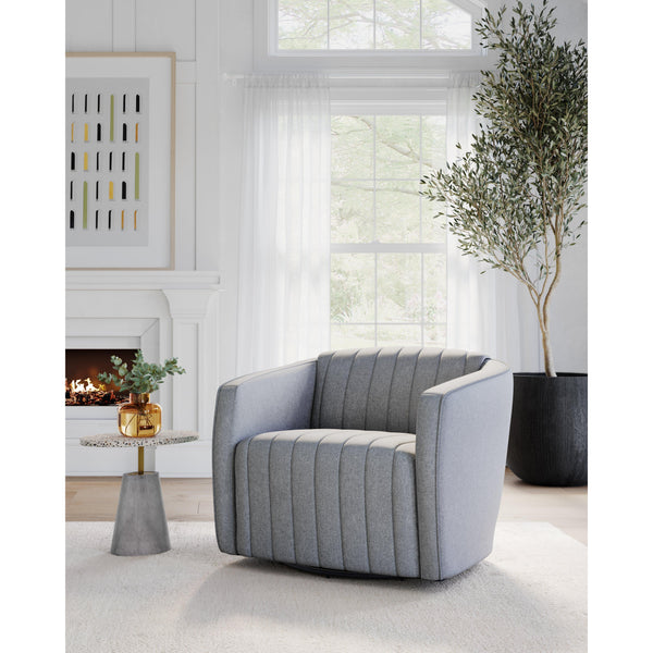 Garrison Swivel Dove Grey Lounge Chair