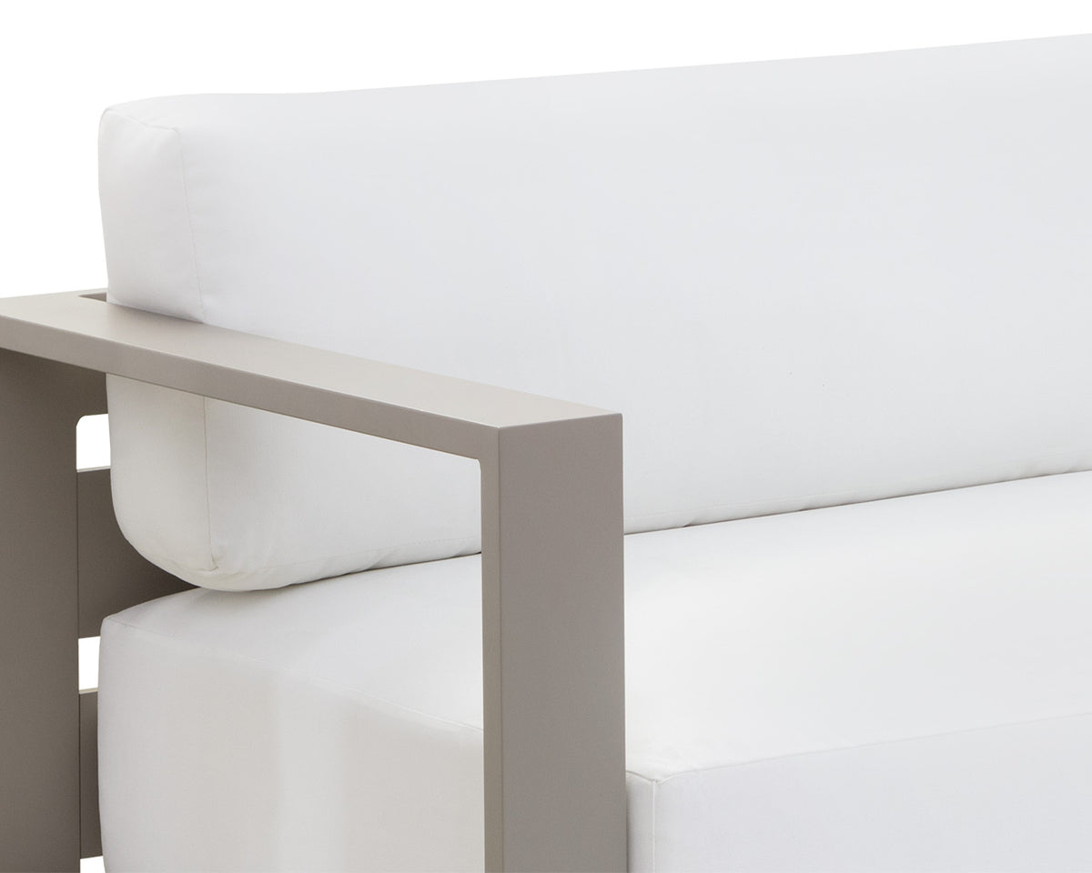 Tavira Greige & Stinson White Outdoor Sofa