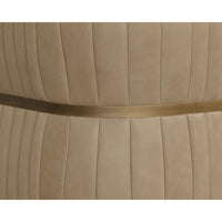 Tryor Sahara Sand Leather Lounge Chair