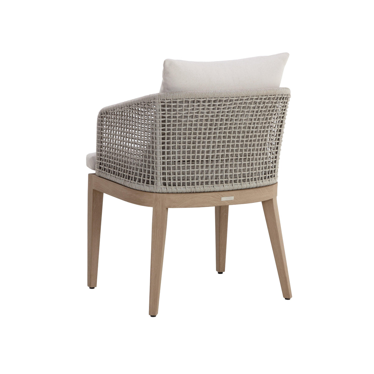 Capri Grey Woven Dining Armchair - Outdoor Chair Detail | Bone & Brass