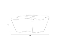 Lynx Antique Grey Organic Shaped Coffee Table