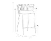 Sarai Belfast Heather Grey Counter Stool