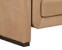 Romer Distressed Nubuck Tan Leather Sofa