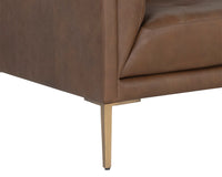 William Vintage Dark Caramel Leather Sofa