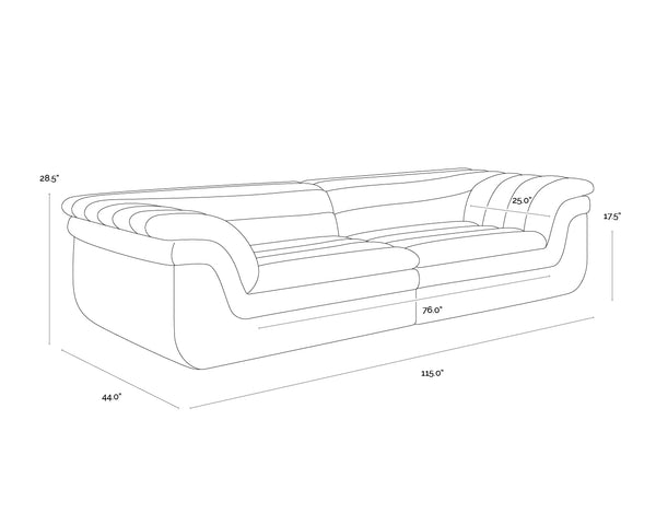 Bello Diamond Mink Sofa