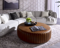 Divano Lucia Tobacco Leather Ottoman