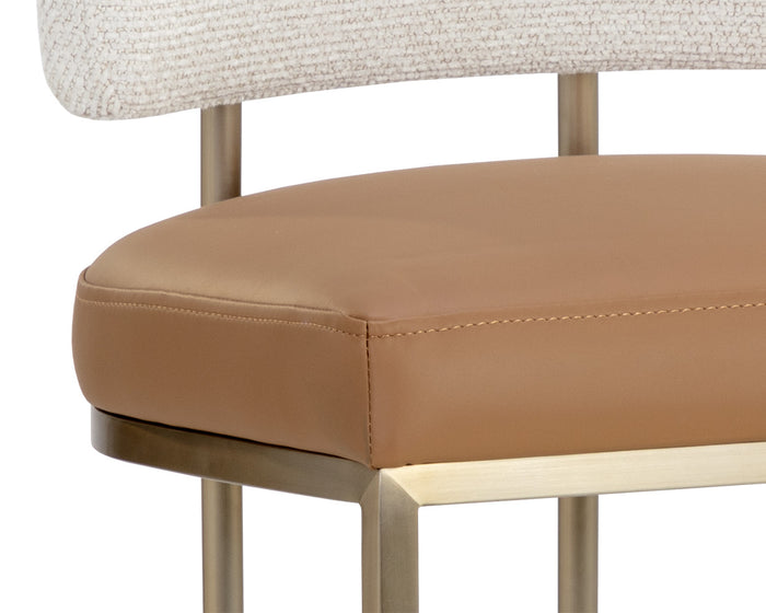 Larissa Napa Cognac / Rhea Light Barley Counter Stool