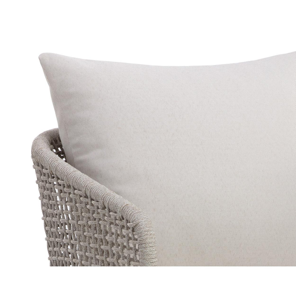Capri Grey Woven Dining Armchair - Outdoor Chair Detail | Bone & Brass