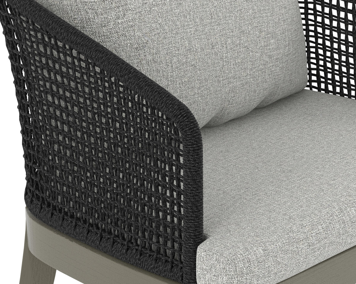 Capri Dining Smoke Grey - Copacabana Marble Armchair