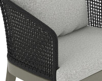 Capri Dining Smoke Grey - Copacabana Marble Armchair