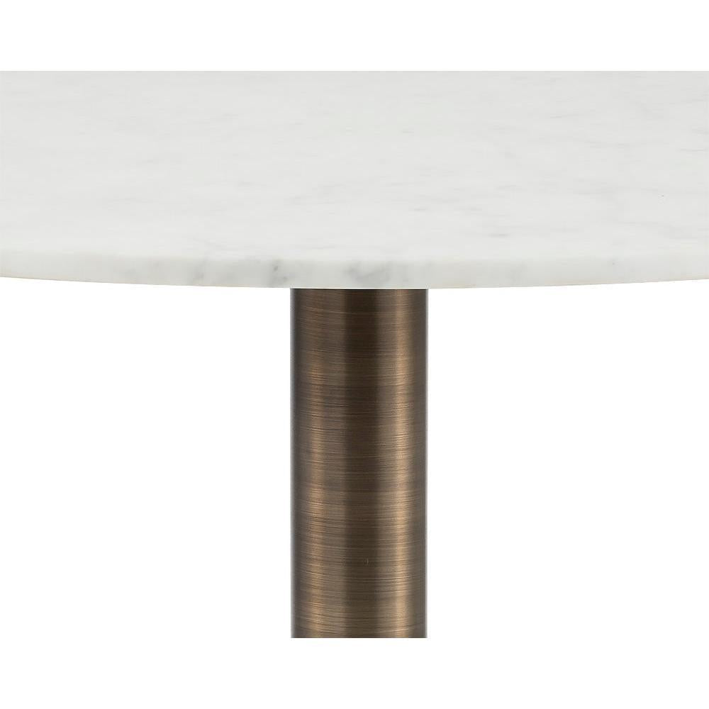 Enco Marble & Antique Gold Bistro Table - Table Top View | Bone & Brass