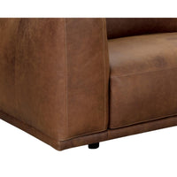 Beau Tobacco Leather Sectional Sofa with Chaise - RAF - Sectional Detail | Bone & Brass