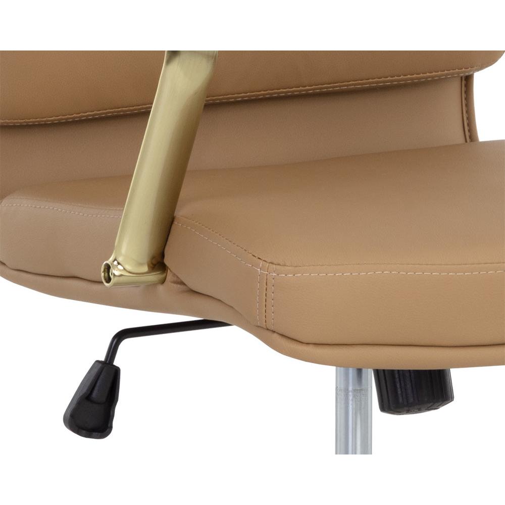 Kleo Tan Faux Leather Office Chair