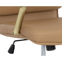 Kleo Tan Faux Leather Office Chair
