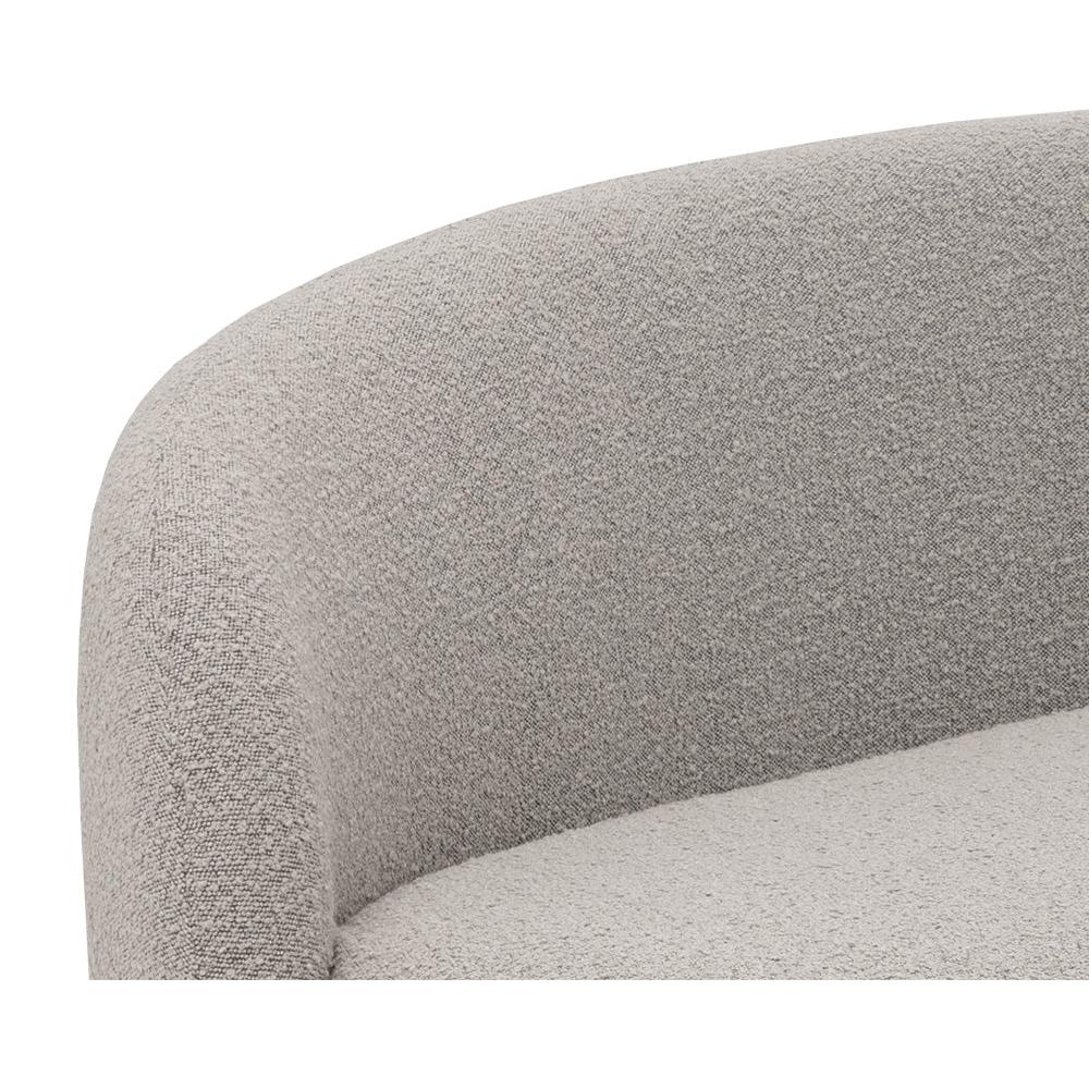 Kendra Warm Grey Boucle Curved Sofa