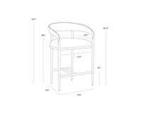 Zanatta Tan Leather Counter Stool