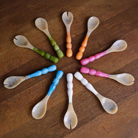 Resin Rio Bubble Salad Servers (Blue) - Set Detail | Bone & Brass