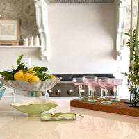 Glass Aquarelle Coupe Set 4 (Multi) - Glass Detail | Bone & Brass