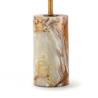 Jade Brass Mini Cylinder Lamp - Lamp View | Bone & Brass