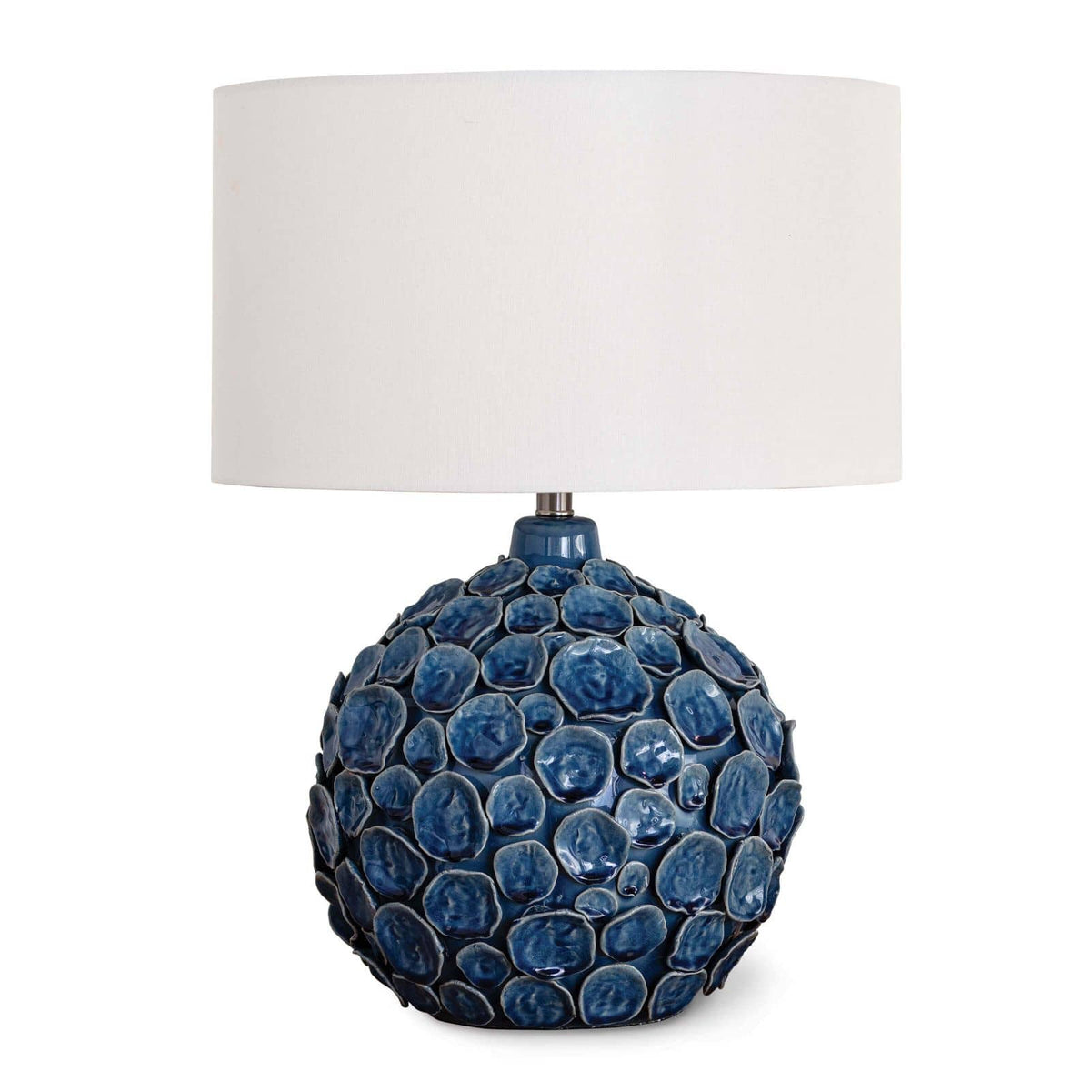 Lucia Ceramic Table Lamp Blue | Bone & Brass