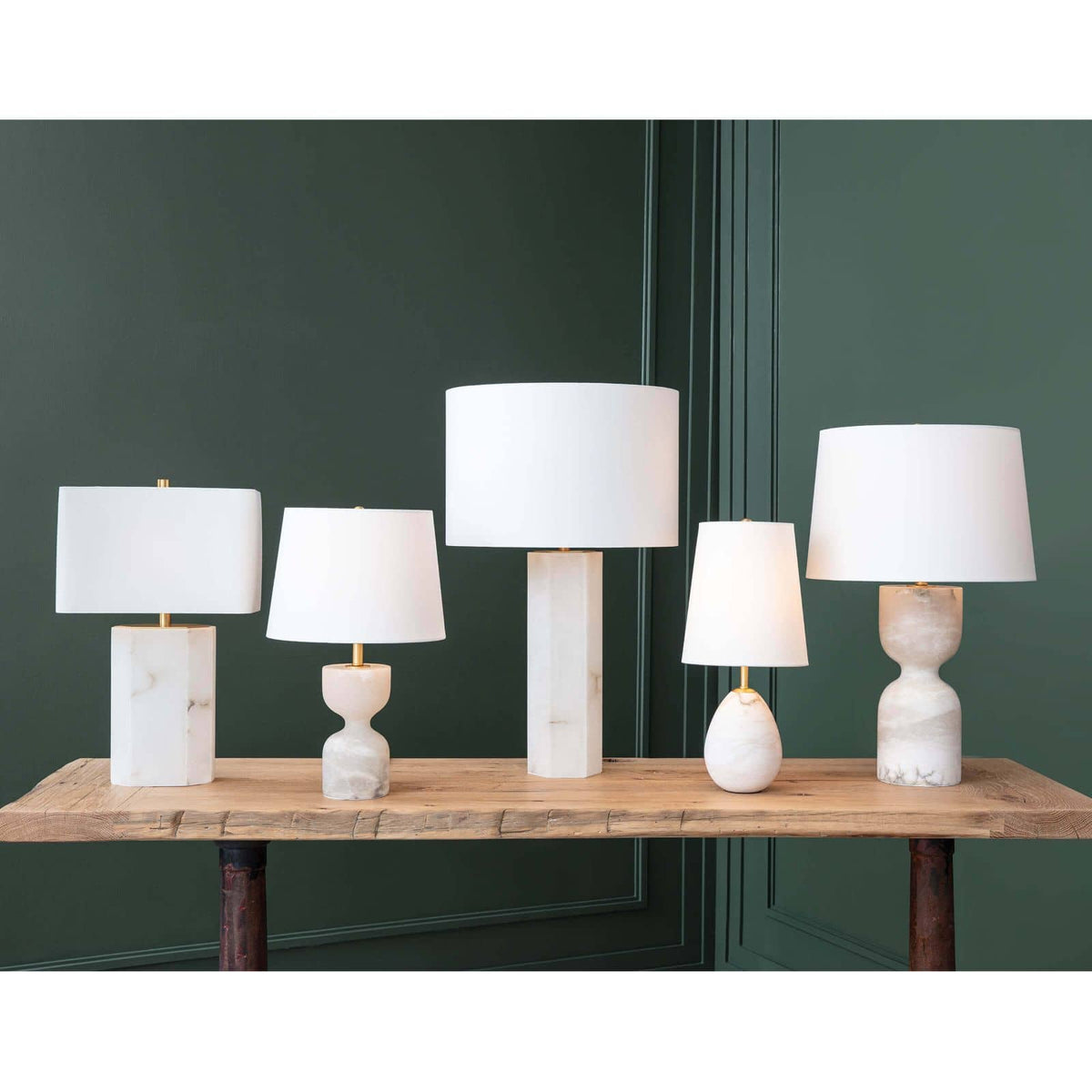 Jared Alabaster Mini Lamp - Lamp Detail | Bone & Brass
